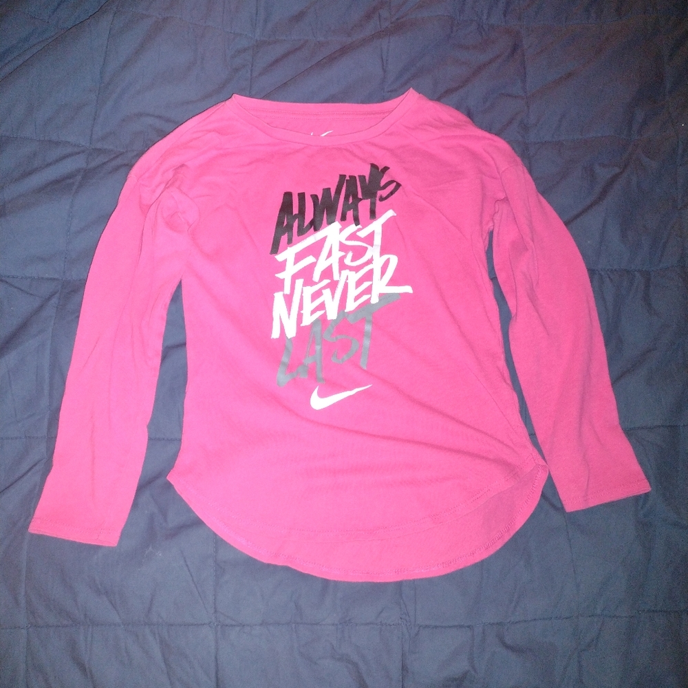 Nike Girl's Always Fast Never Last Shirt Size 6X